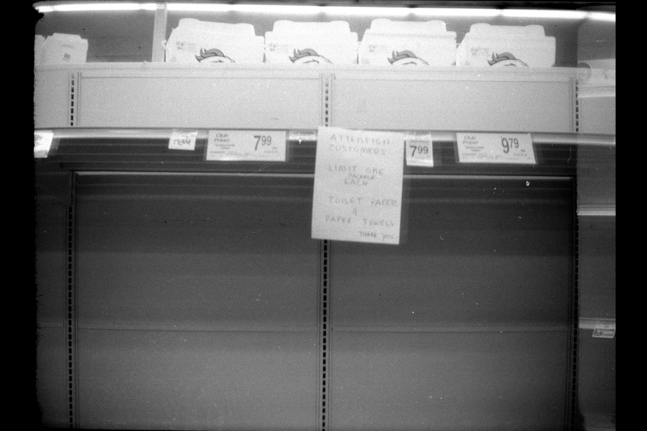 Limit One Package of Toilet Paper, Safeway. Photographed with Kodak No. 00 Cartridge Premo camera